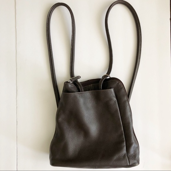 clarks leather backpack purse